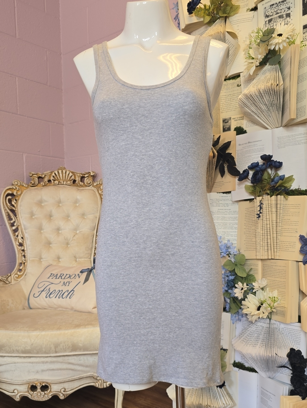 Bodycon Tank Mini Dress from Love Culture SM Heather Grey